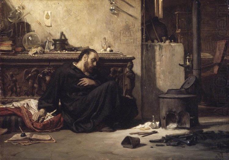 Elihu Vedder The Dead Alchemist china oil painting image